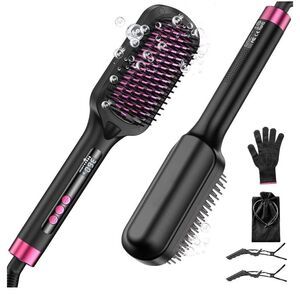 BRAND NEW 30s Fast Heated Negative Ionic Hair Straightening Brush,Global Voltage